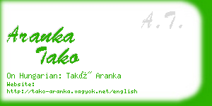 aranka tako business card